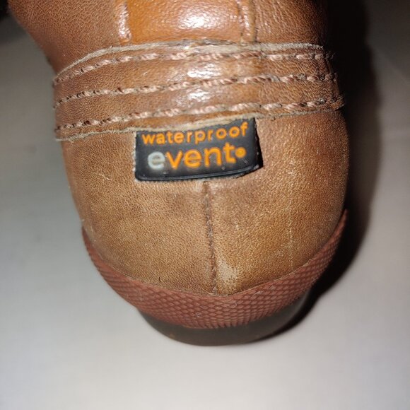 UGG Australia Belcloud Leather Suede Tall Waterproof Boots Size 6.5 Cognac - Picture 7 of 11